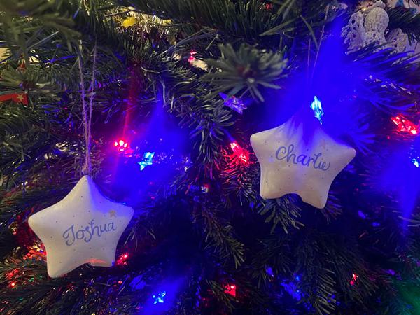 Personalised decorations of Christmas tree