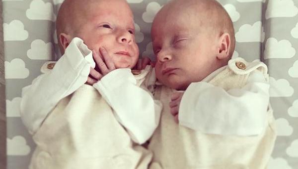 Newborn twin babies