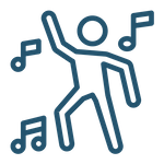 Icon of a person dancing