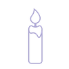 Icon showing a candle