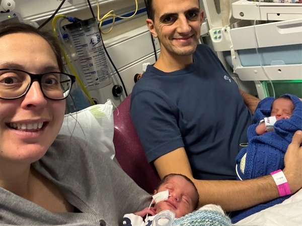 parents and twins