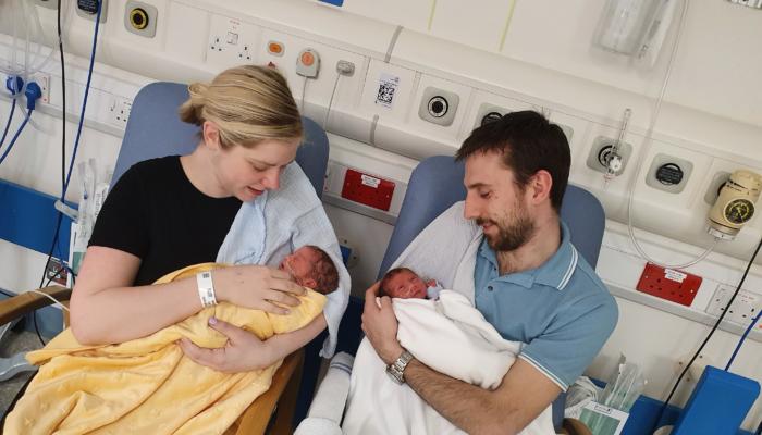 Jodie and Steve with their twin boys