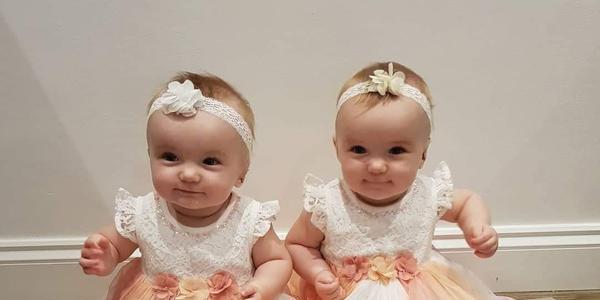 Twins Maisie and Mia