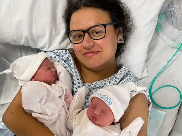 Ashley and her twins