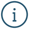 Icon showing a letter i in a circle