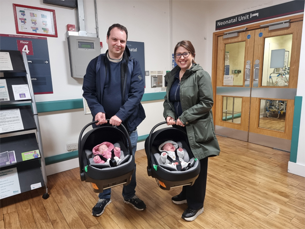 Carmen and James with their twins