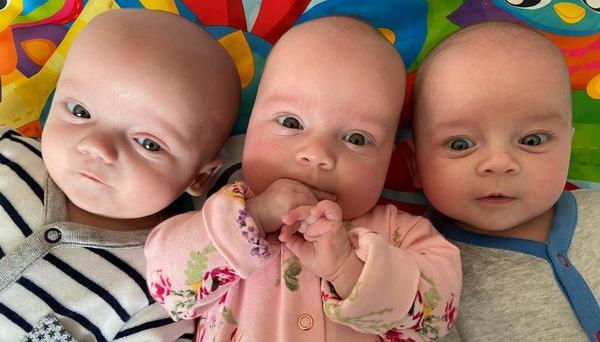 Triplet babies in a row