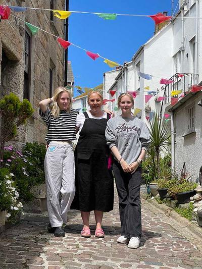 Helen with her daughters Mary, left, and Rosie