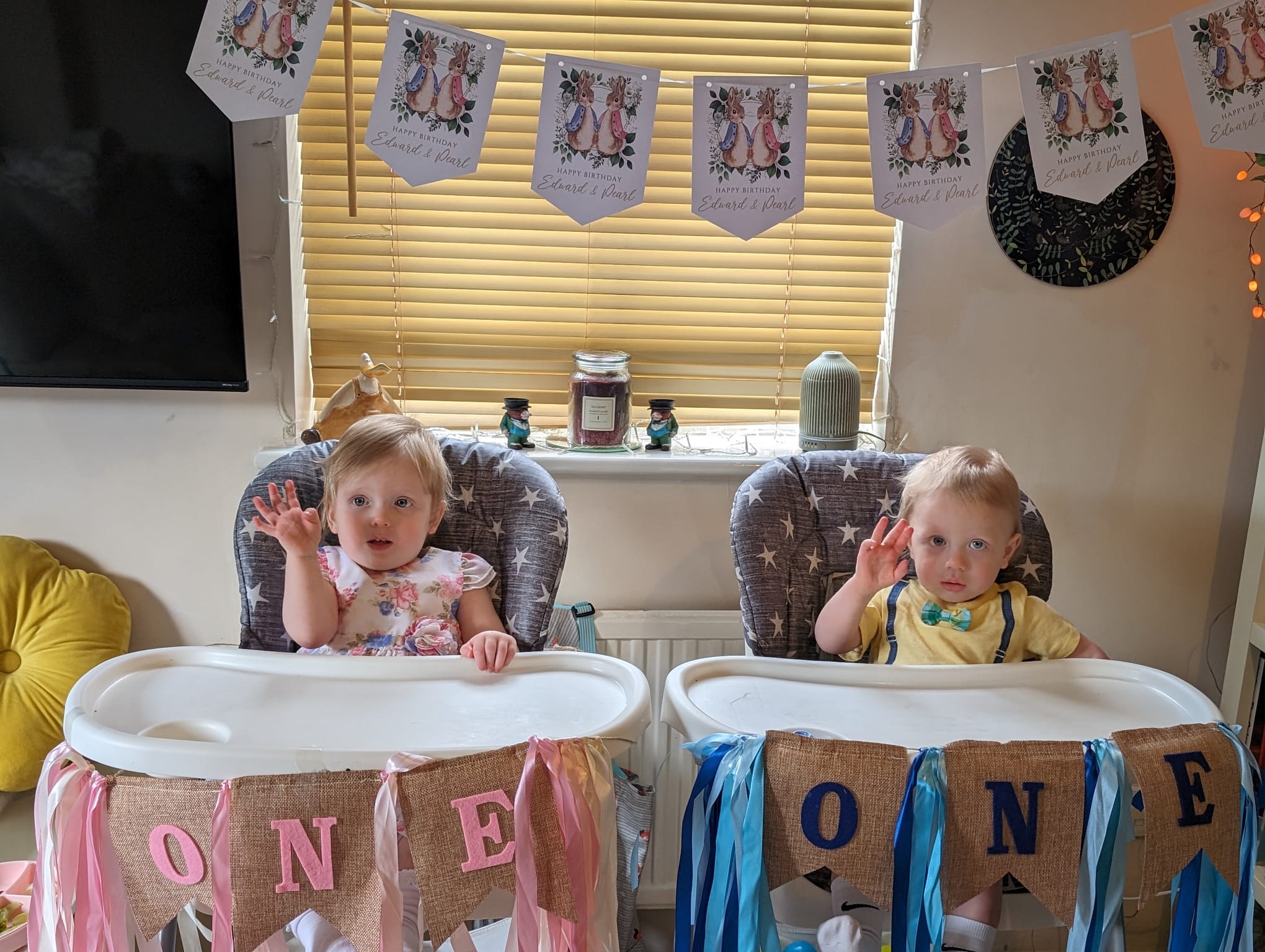 Pearl and Edward celebrate their first birthday