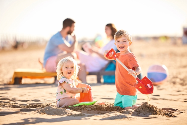 Family on a beach