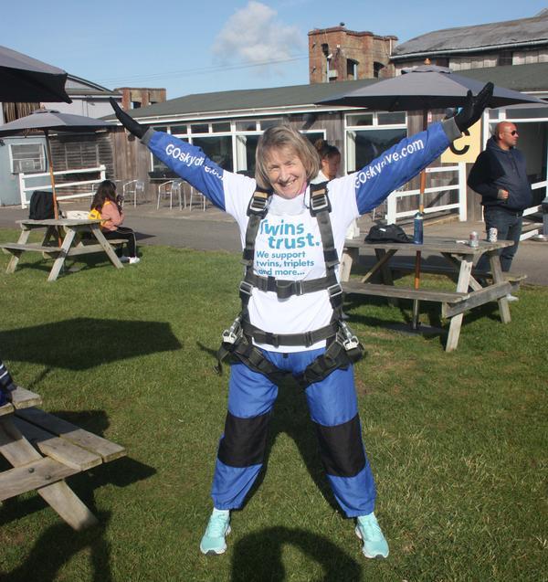 Celebrating skydive challenge