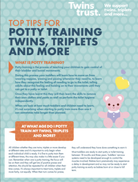 Potty training factsheet cover